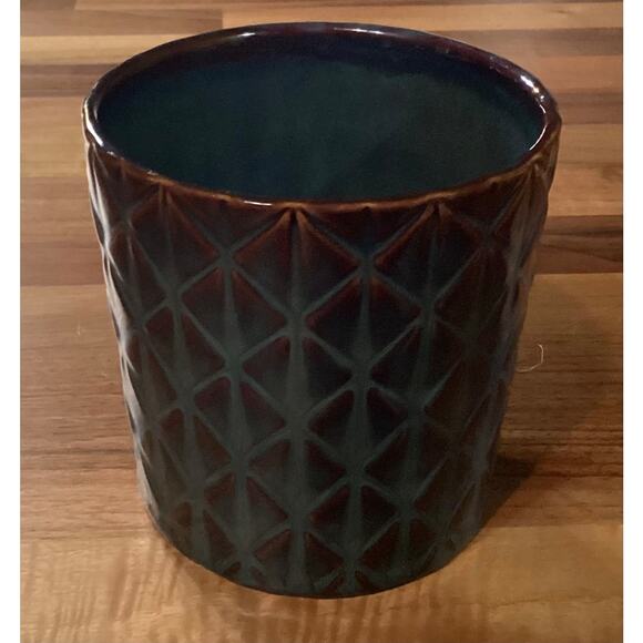 2009 Starbucks Bone China Diamond Embossed Purple Brown Glossy Coffee Mug Cup - Picture 7 of 10
